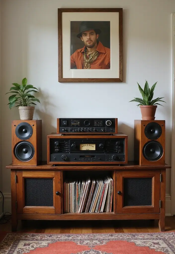 15 Groovy 1970s Living Room Decor Ideas That'll Make You Feel Like You're in a Time Machine! - 15. Retro Entertainment Centers
