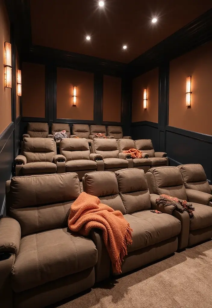 15 Home Theater Ideas That'll Make You Feel Like You're in a Real Cinema (You Won't Believe #7!) - 1. Plush Recliner Seating