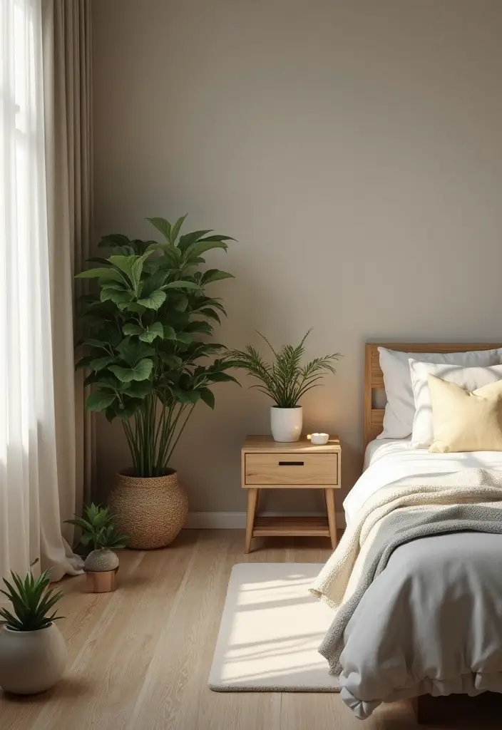 15 Japandi Small Bedroom Ideas That Will Transform Your Space into a Zen Retreat! - 4. Incorporate Natural Elements