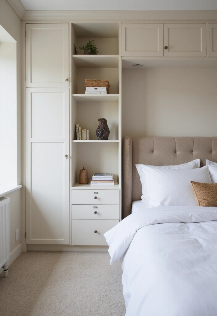 15 Japandi Small Bedroom Ideas That Will Transform Your Space into a Zen Retreat! - 5. Custom Built-Ins for Space Saving