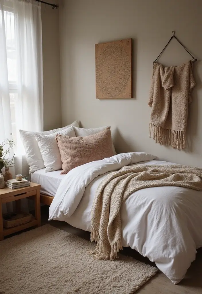 15 Japandi Small Bedroom Ideas That Will Transform Your Space into a Zen Retreat! - 6. Soft Textiles for Comfort