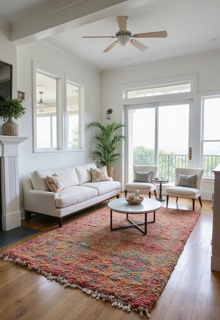 15 Stunning Beach House Living Room Decor Ideas That Will Make You Want to Move In! - 8. Layered Rugs