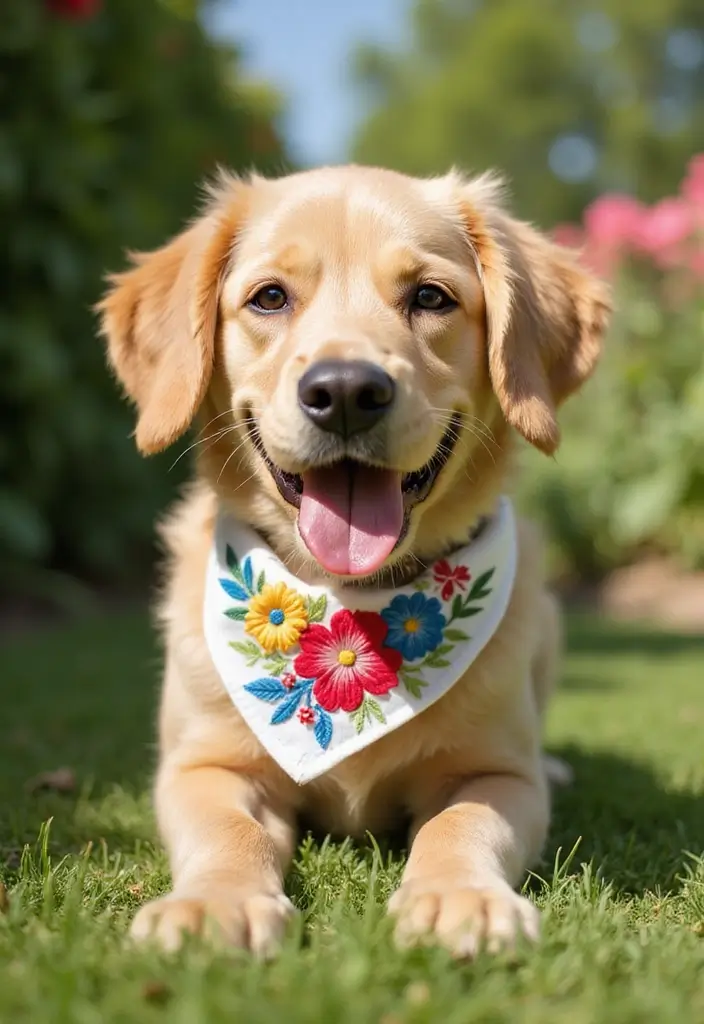 15 Stunning Floral Hand Embroidery Decor Ideas That'll Brighten Up Any Space! - 15. Embroidered Pet Accessories