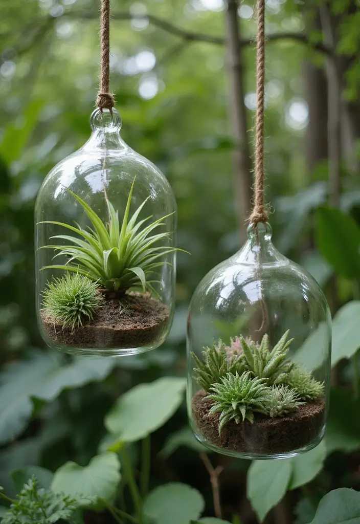 15 Stunning Hanging Pots That'll Transform Your Garden into a Paradise (You Won't Believe #7!) - 5. Hanging Glass Terrariums