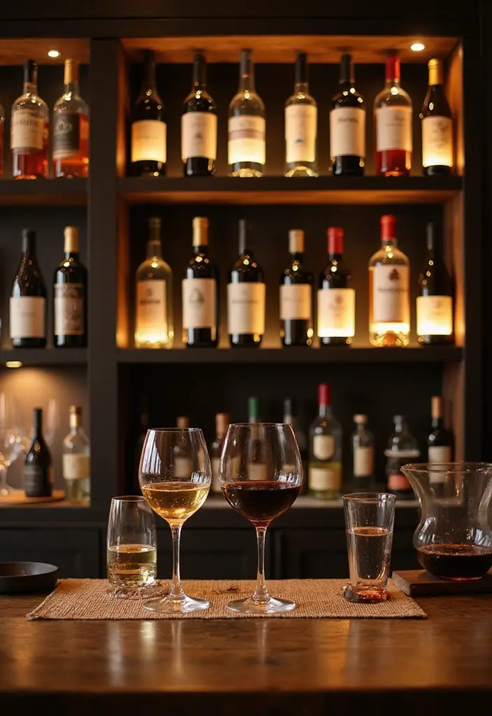 15 Stunning Home Bar Setup Ideas That Will Impress Your Guests (and You!) - 7. Elegant Wine Bar