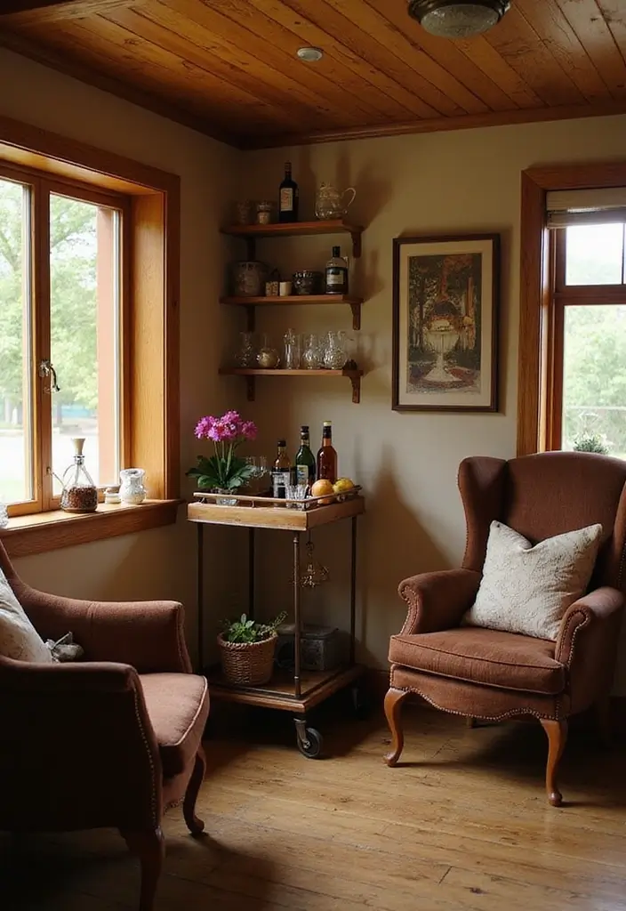 15 Stunning Home Bar Setup Ideas That Will Impress Your Guests (and You!) - 9. Cozy Corner