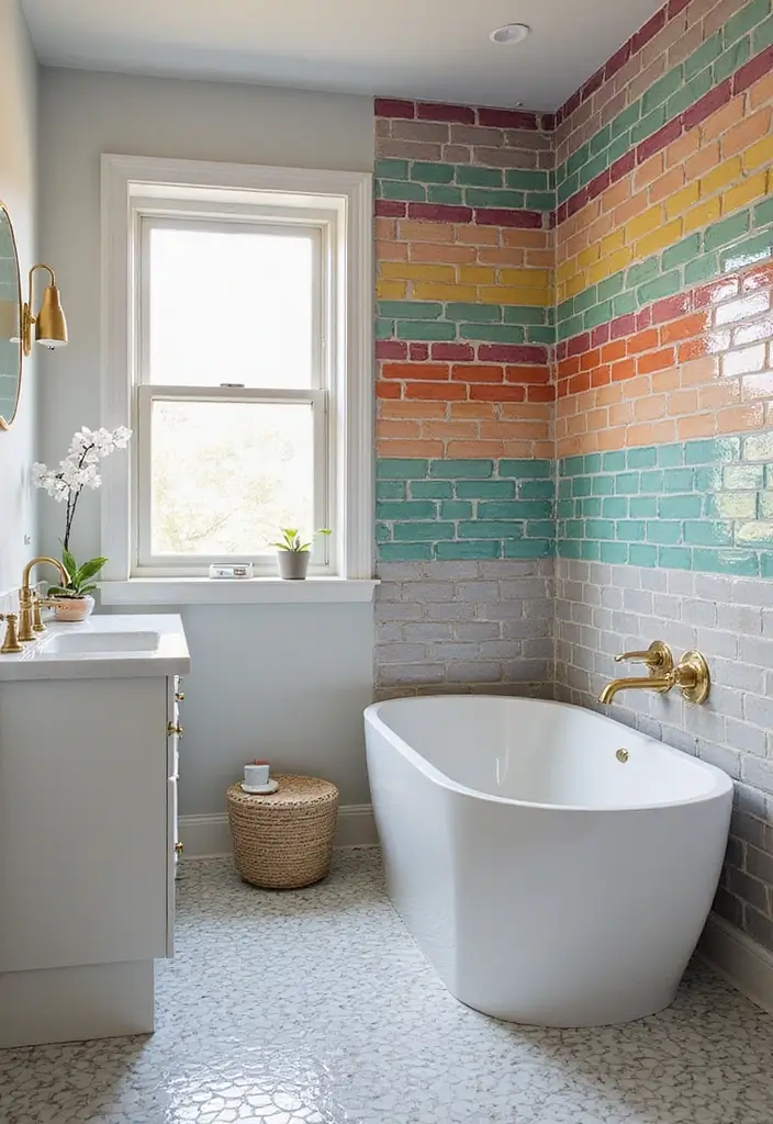 15 Vibrant Bathroom Tile Ideas That'll Make You Fall in Love with Your Space! - 4. Elegant Subway Tiles with a Twist