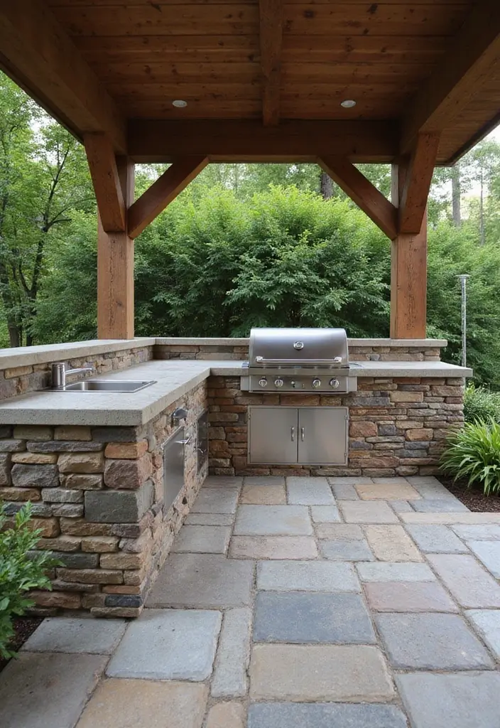 17 Country Outdoor Living Ideas That Will Make You the Host with the Most! - 3. Outdoor Kitchen Delight