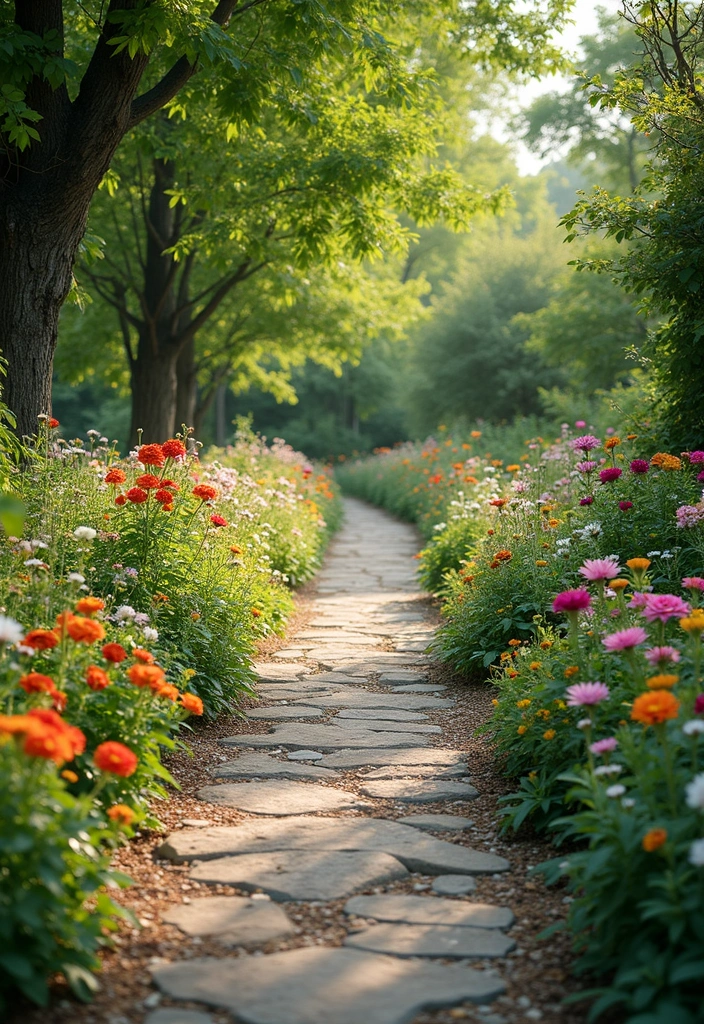 17 Country Outdoor Living Ideas That Will Make You the Host with the Most! - 5. Flower-Filled Pathways