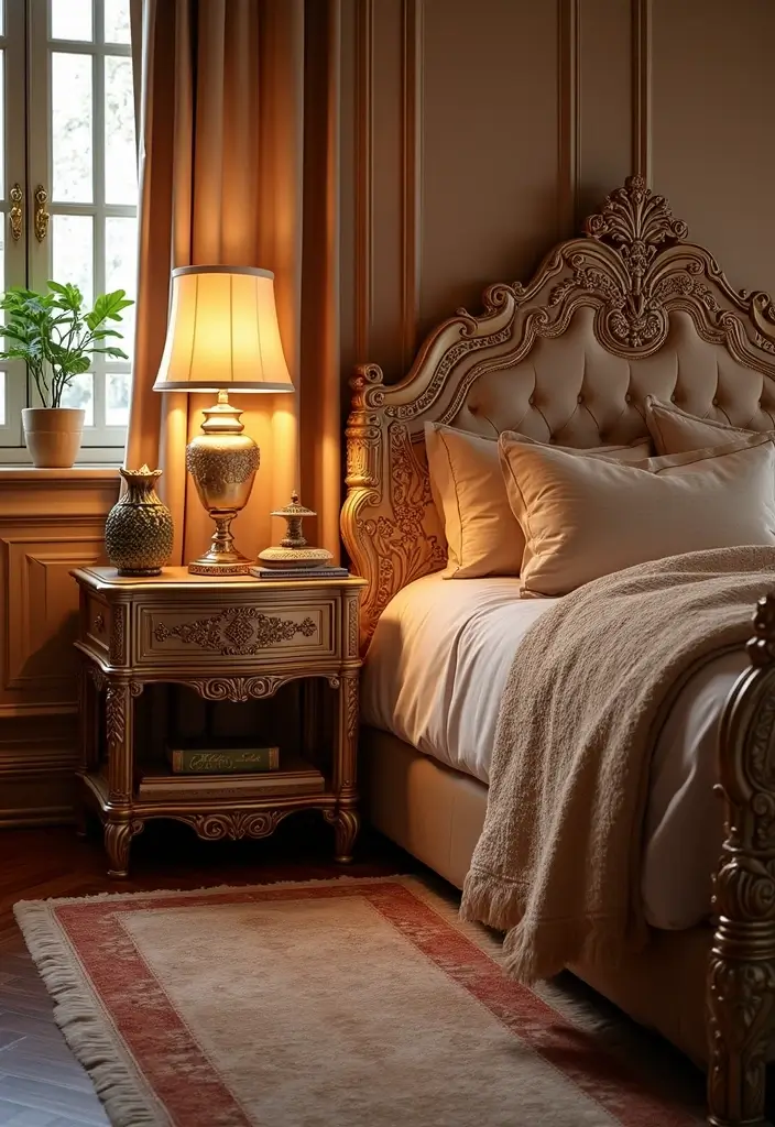 18 Traditional Arabian Bedroom Decor Ideas You'll Wish You Knew Sooner! - 13. Traditional Bedside Tables