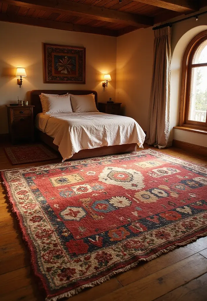 18 Traditional Arabian Bedroom Decor Ideas You'll Wish You Knew Sooner! - 2. Colorful Kilim Rugs