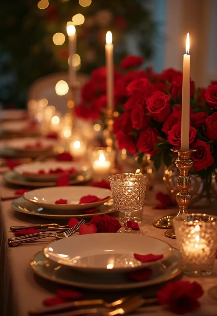 19 Enchanting Red Roses Wedding Venue Decor Ideas You Can't Miss! - 12. Sweetheart Table Decor