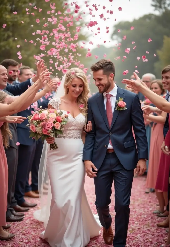 19 Enchanting Red Roses Wedding Venue Decor Ideas You Can't Miss! - 9. Whimsical Rose Confetti