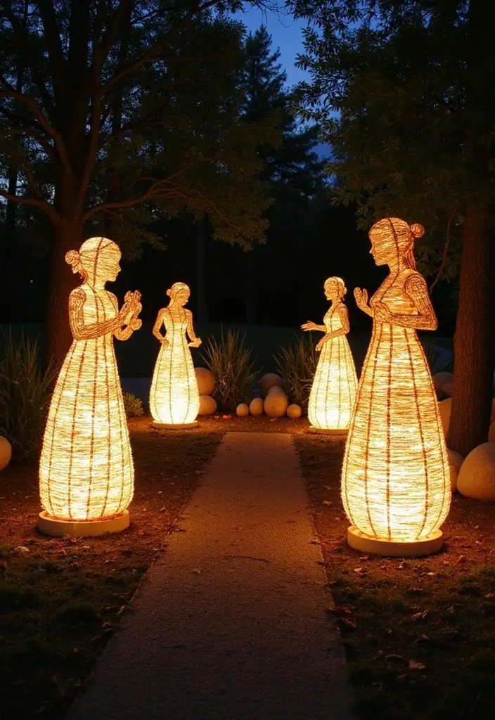 19 Magical Boho Wedding Lighting Ideas That'll Set the Perfect Mood (Don’t Miss #11!) - 11. Unique Light Sculptures