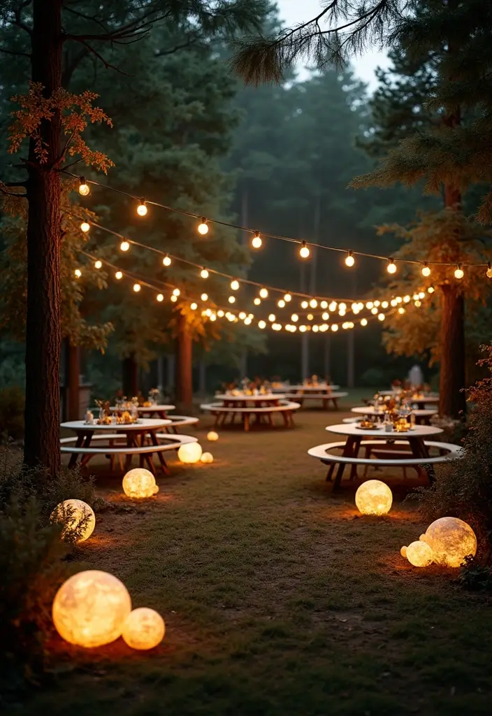 19 Magical Boho Wedding Lighting Ideas That'll Set the Perfect Mood (Don’t Miss #11!) - 16. Ethereal Moon Phase Decorations