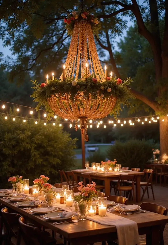 19 Magical Boho Wedding Lighting Ideas That'll Set the Perfect Mood (Don’t Miss #11!) - 4. Boho-Chic Chandeliers