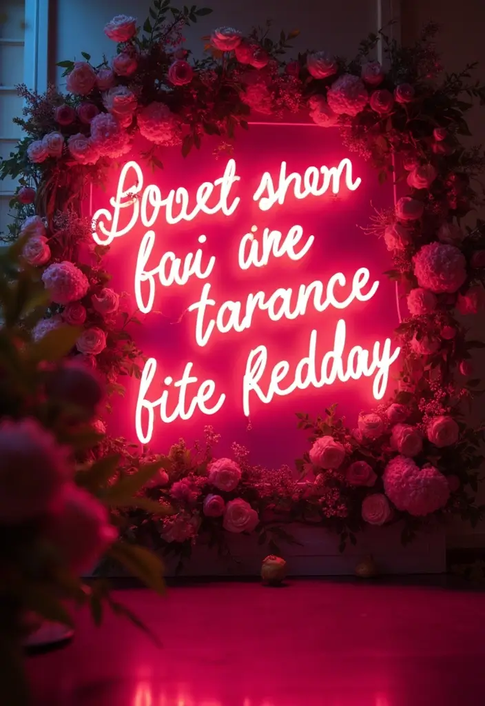 19 Magical Boho Wedding Lighting Ideas That'll Set the Perfect Mood (Don’t Miss #11!) - 9. Colorful Neon Lights