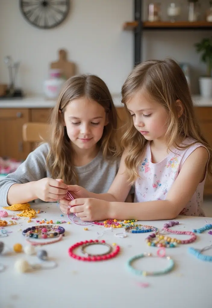 19 Whimsical Kids Craft Projects That Will Keep Them Busy for Hours (Try #12!) - 10. Bead Jewelry Making