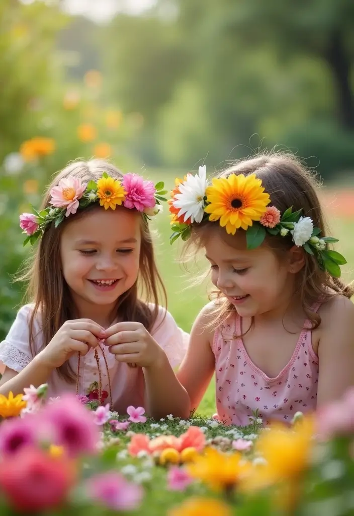 19 Whimsical Kids Craft Projects That Will Keep Them Busy for Hours (Try #12!) - 14. DIY Flower Crowns