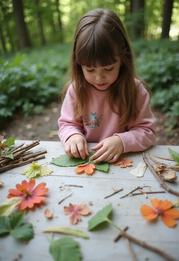19 Whimsical Kids Craft Projects That Will Keep Them Busy for Hours (Try #12!) - 3. Nature Collage Art