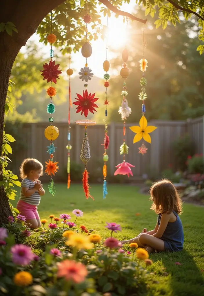 19 Whimsical Kids Craft Projects That Will Keep Them Busy for Hours (Try #12!) - 4. Whimsical Wind Chimes