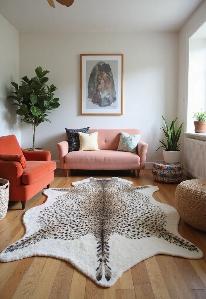 19 Colorful Carpet Designs for Living Rooms That Will Brighten Your Day (Wait Until You See #10!) - 15. Whimsical Animal Prints