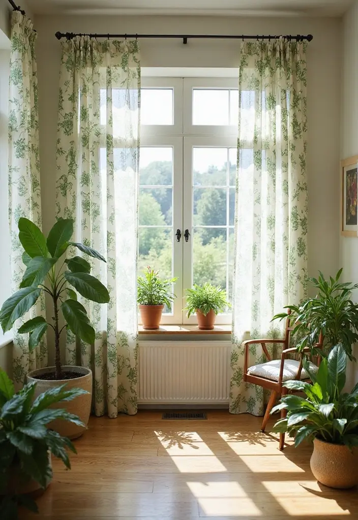 20 Bohemian Curtains That Will Bring Unique Charm to Every Room in Your Home! - 10. Nature-Inspired Prints