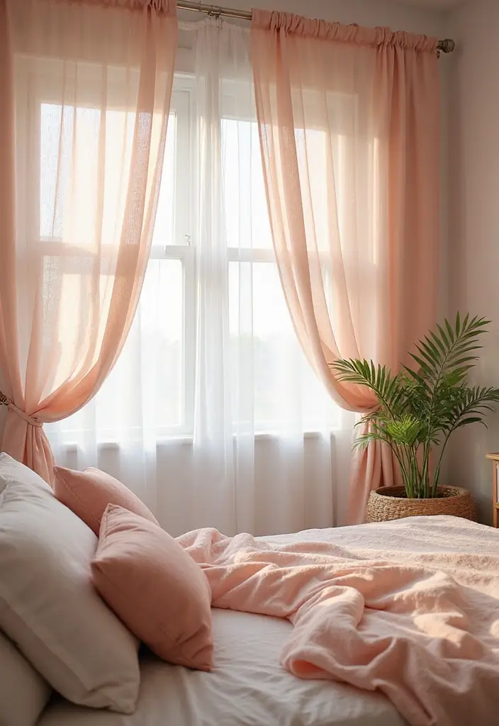 20 Bohemian Curtains That Will Bring Unique Charm to Every Room in Your Home! - 11. Statement Chiffon Drapes