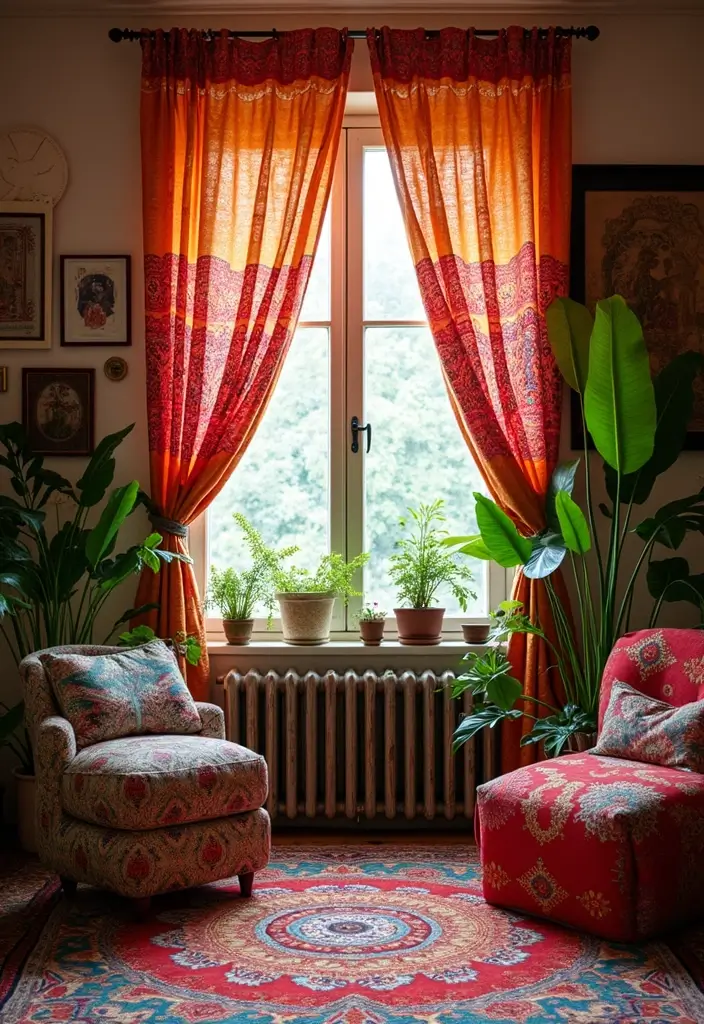 20 Bohemian Curtains That Will Bring Unique Charm to Every Room in Your Home! - 2. Vibrant Mandala Prints