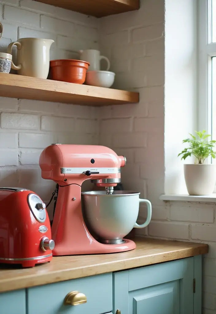 20 Chic Kitchen Styling Tips That Will Make You Want to Cook Every Day! - 12. Colorful Appliances