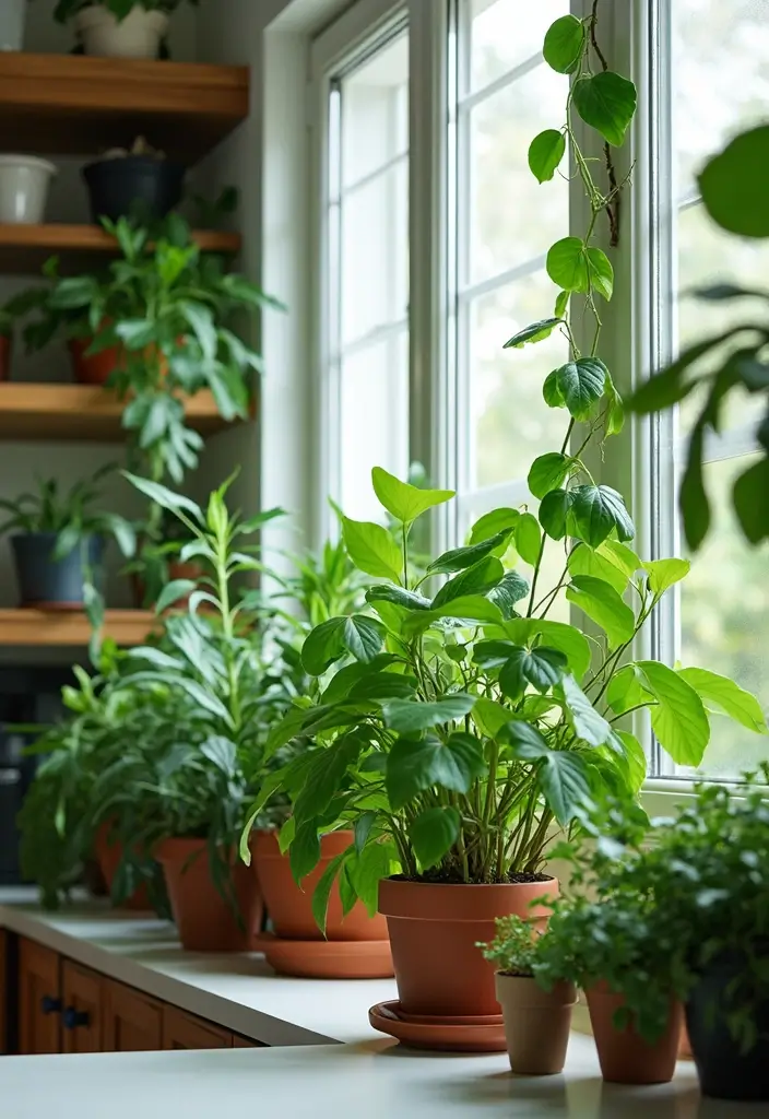 20 Chic Kitchen Styling Tips That Will Make You Want to Cook Every Day! - 18. Greenery and Plants