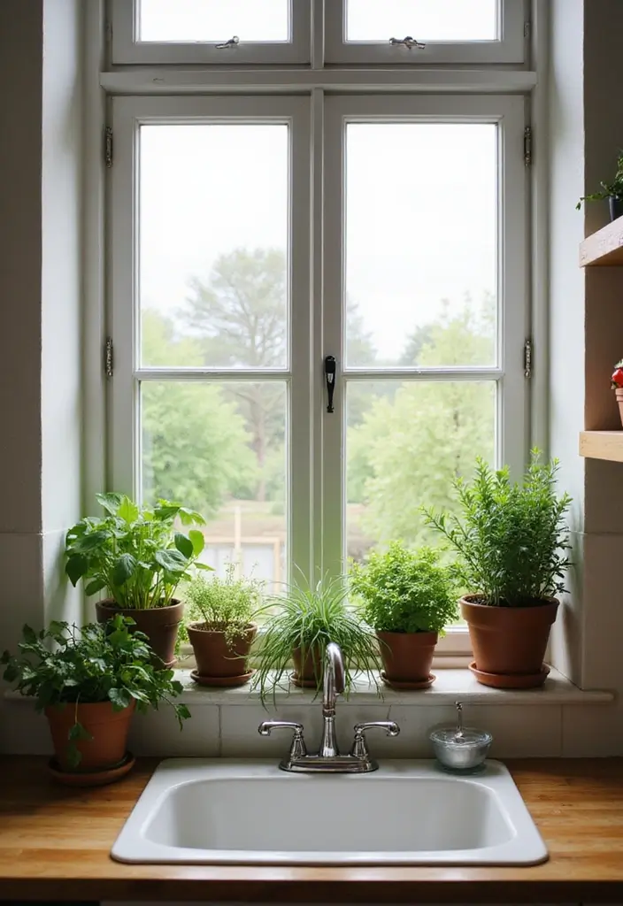 20 Chic Kitchen Styling Tips That Will Make You Want to Cook Every Day! - 5. Fresh Herb Garden