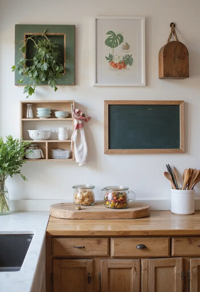 20 Chic Kitchen Styling Tips That Will Make You Want to Cook Every Day! - 9. Creative Wall Art