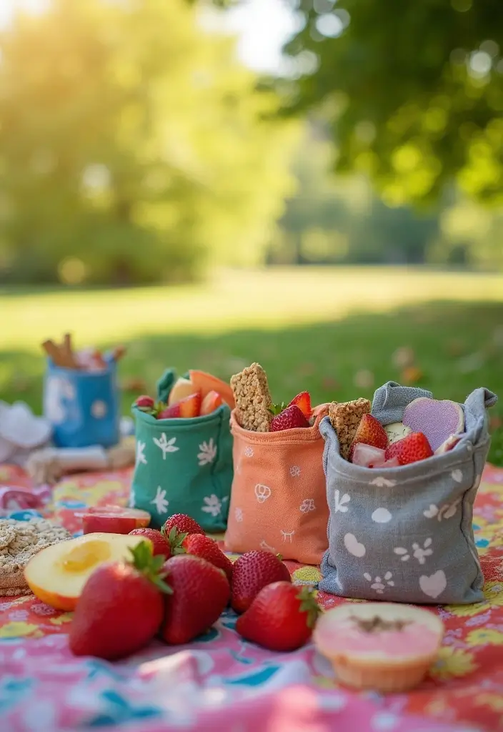 20 Eco-Friendly DIY Projects to Upcycle Your Old Clothes into Chic Accessories (You'll Love #9!) - 11. Reusable Snack Bags