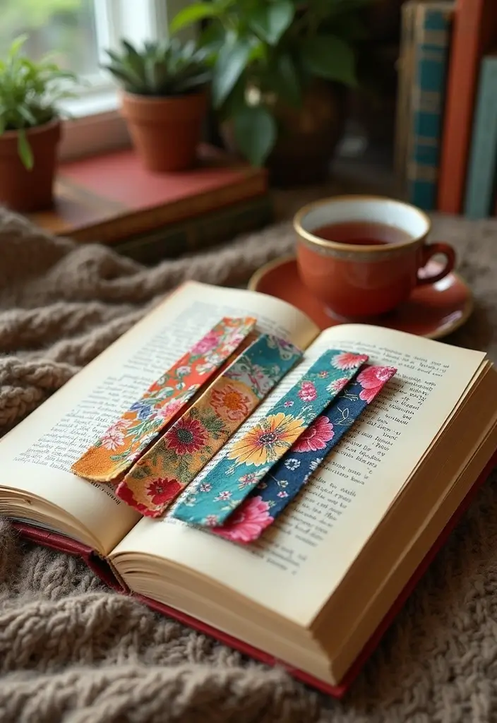 20 Eco-Friendly DIY Projects to Upcycle Your Old Clothes into Chic Accessories (You'll Love #9!) - 15. Remnant Fabric Bookmarks
