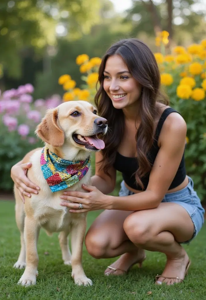 20 Eco-Friendly DIY Projects to Upcycle Your Old Clothes into Chic Accessories (You'll Love #9!) - 16. Upcycled Pet Bandanas
