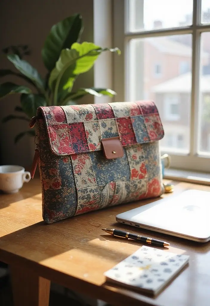 20 Eco-Friendly DIY Projects to Upcycle Your Old Clothes into Chic Accessories (You'll Love #9!) - 19. Upcycled Laptop Sleeve