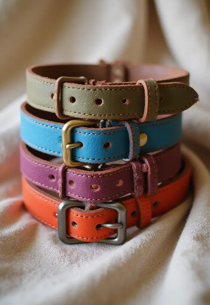 20 Eco-Friendly DIY Projects to Upcycle Your Old Clothes into Chic Accessories (You'll Love #9!) - 9. Upcycled Belt Bracelets