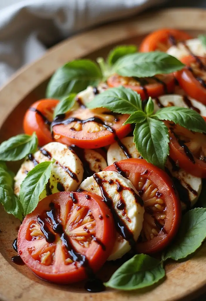 20 Healthy Meals You Can Whip Up in 30 Minutes or Less (You'll Love #15!) - 15. Caprese Salad with Balsamic Glaze