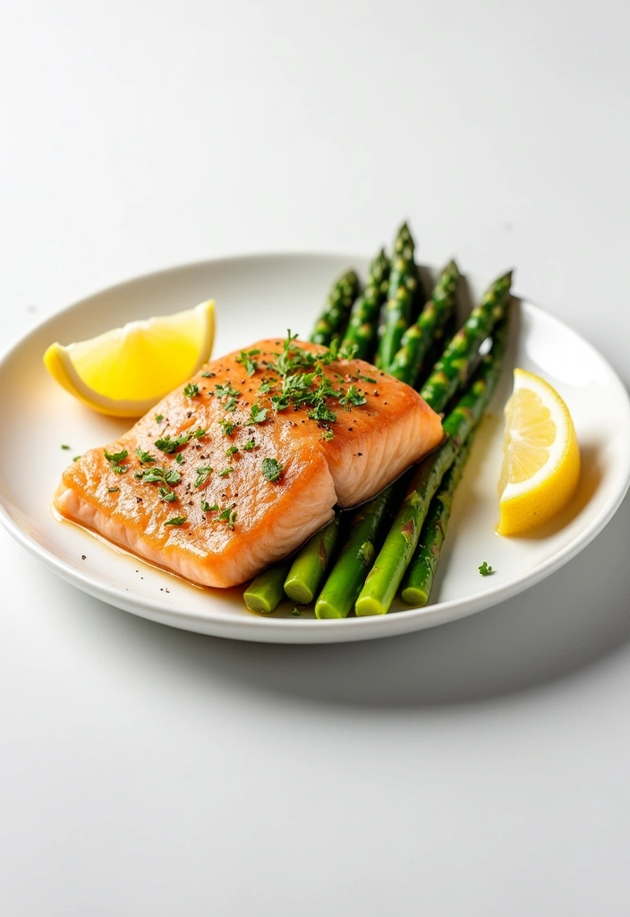 20 Healthy Meals You Can Whip Up in 30 Minutes or Less (You'll Love #15!) - 20. Poached Salmon with Asparagus