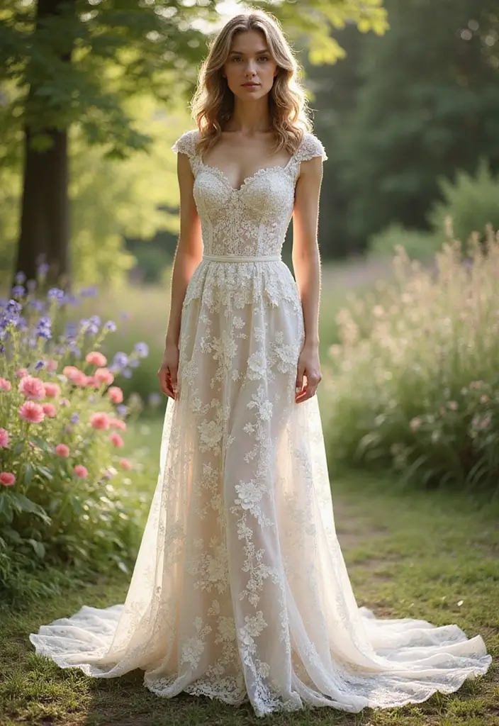 20 Luxury Wedding Dresses That’ll Make You Feel Like Royalty (Wait Until You See #5!) - 10. Whimsical Floral Patterns