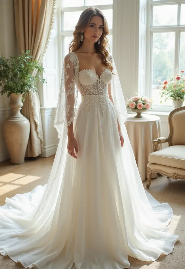 20 Luxury Wedding Dresses That’ll Make You Feel Like Royalty (Wait Until You See #5!) - 12. Elegant Capes
