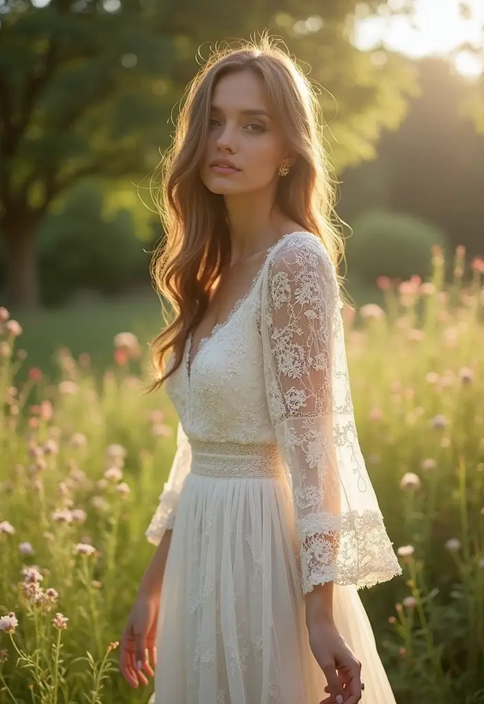 20 Luxury Wedding Dresses That’ll Make You Feel Like Royalty (Wait Until You See #5!) - 4. Bohemian Lace Delight
