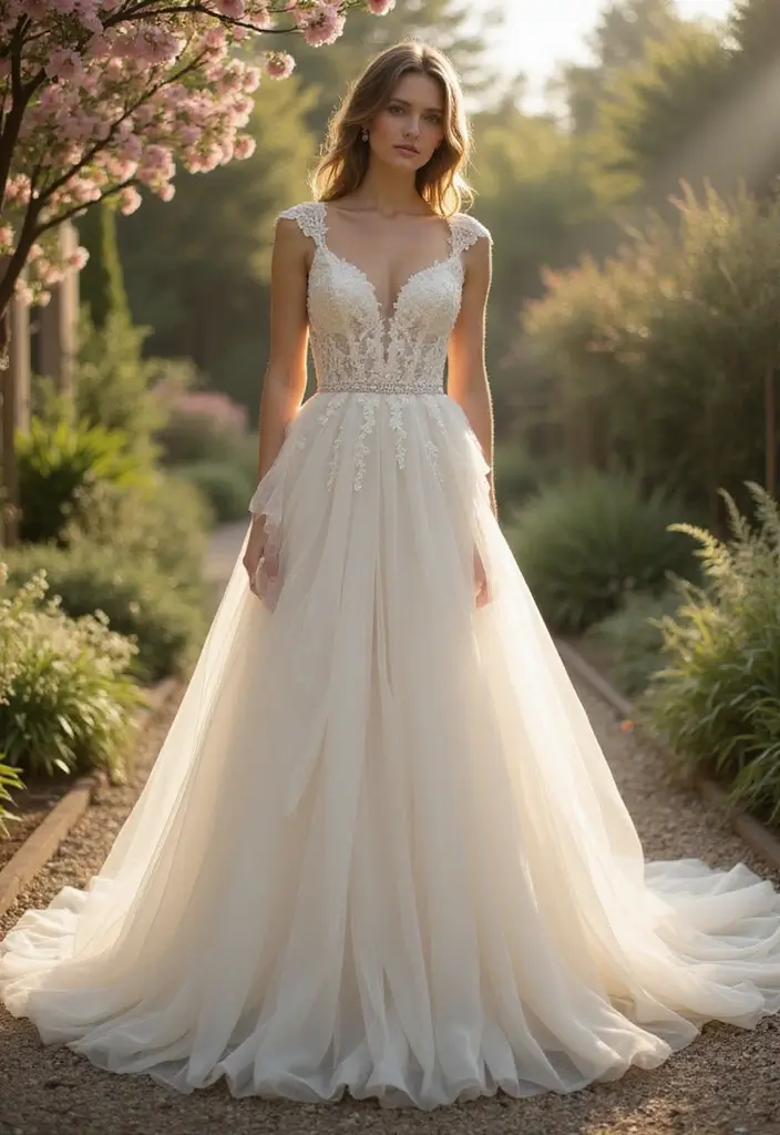 20 Luxury Wedding Dresses That’ll Make You Feel Like Royalty (Wait Until You See #5!) - 8. Ethereal Tulle Layers