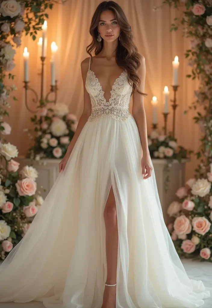 20 Luxury Wedding Dresses That’ll Make You Feel Like Royalty (Wait Until You See #5!) - 9. Daring High Slits