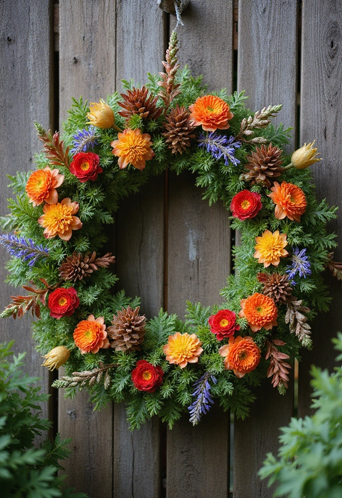 20 Stunning Garden Decoration Ideas That'll Transform Your Outdoor Space (You Won't Believe #11!) - 14. Seasonal Wreaths