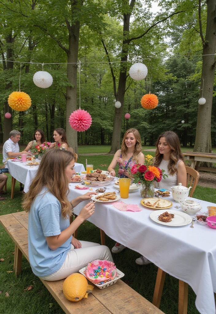 21 Themed Outdoor Tea Table Decor Ideas That'll Spark Your Imagination (Don't Miss #15!) - 21. Cozy Crafting Tea Corner