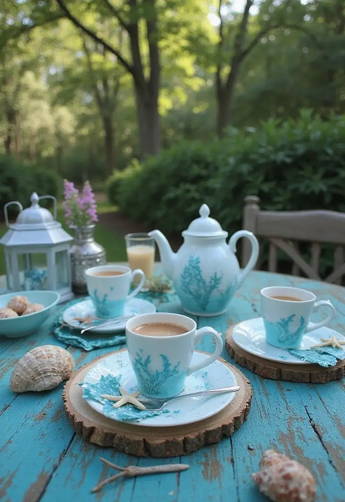 21 Themed Outdoor Tea Table Decor Ideas That'll Spark Your Imagination (Don't Miss #15!) - 8. Under the Sea Adventure