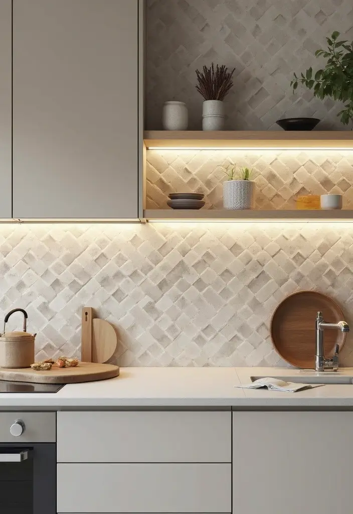 10 Stunning Art Tiles for Your Kitchen That Will Transform Your Cooking Space! - 8. Textured Tiles