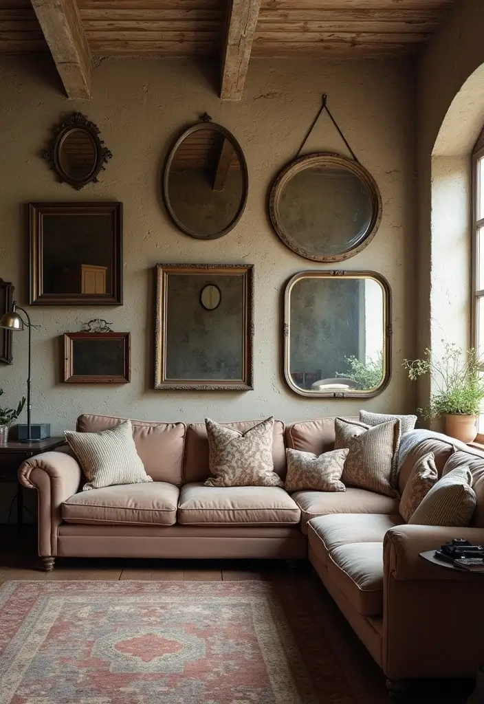 15 Stunning Mirror Decor Ideas That Will Transform Your Living Room (Wait Until You See #9!) - 4. Vintage Mirror Collection